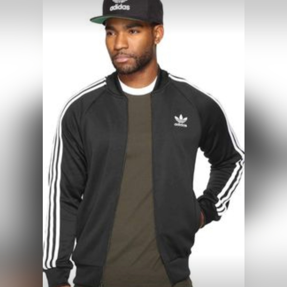 Adidas Superstar Track Jacket Triple Black_White Men's US SIZE SMALL New In Bag